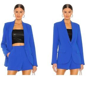 Revolve Amanda Uprichard One Button Jane Blazer in Cobalt, XS